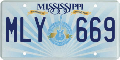 MS license plate MLY669