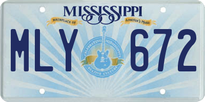 MS license plate MLY672