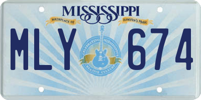 MS license plate MLY674