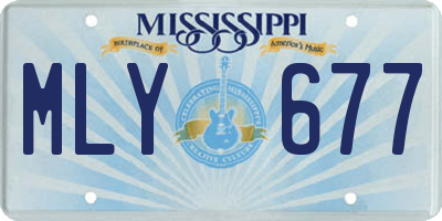 MS license plate MLY677