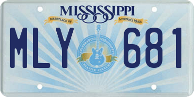 MS license plate MLY681