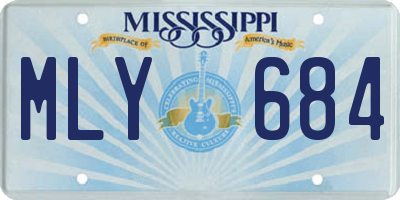 MS license plate MLY684