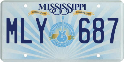 MS license plate MLY687