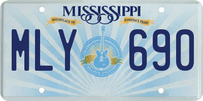 MS license plate MLY690