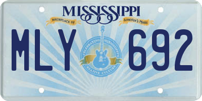 MS license plate MLY692