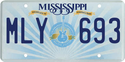 MS license plate MLY693
