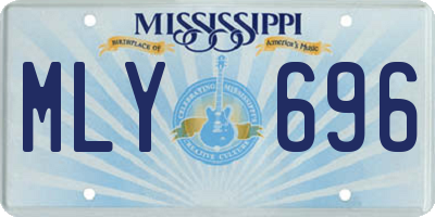 MS license plate MLY696