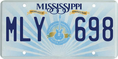 MS license plate MLY698