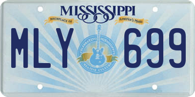 MS license plate MLY699
