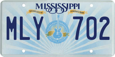 MS license plate MLY702