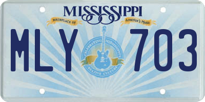 MS license plate MLY703