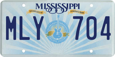 MS license plate MLY704