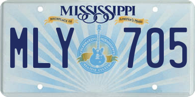MS license plate MLY705