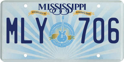MS license plate MLY706
