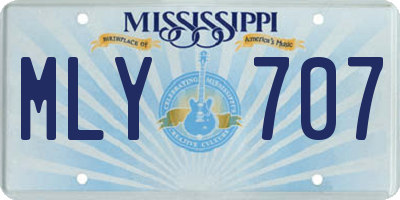 MS license plate MLY707