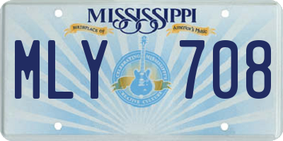 MS license plate MLY708