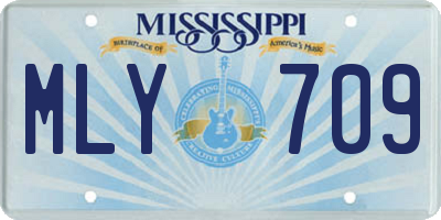 MS license plate MLY709