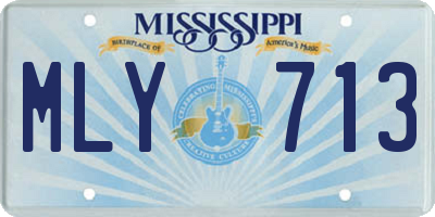 MS license plate MLY713