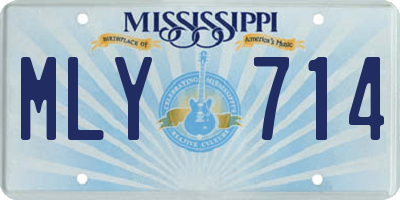 MS license plate MLY714