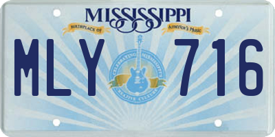 MS license plate MLY716