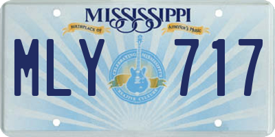 MS license plate MLY717