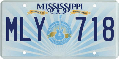 MS license plate MLY718