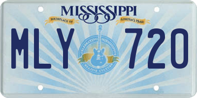 MS license plate MLY720