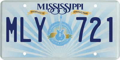 MS license plate MLY721