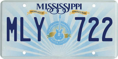 MS license plate MLY722