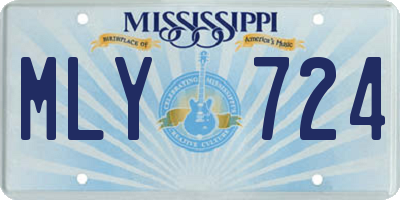 MS license plate MLY724