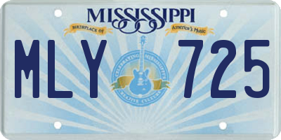 MS license plate MLY725