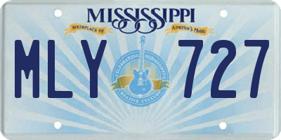 MS license plate MLY727