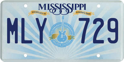 MS license plate MLY729