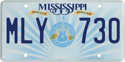 MS license plate MLY730