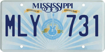 MS license plate MLY731