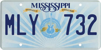 MS license plate MLY732