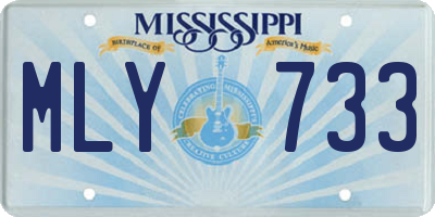 MS license plate MLY733
