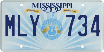 MS license plate MLY734