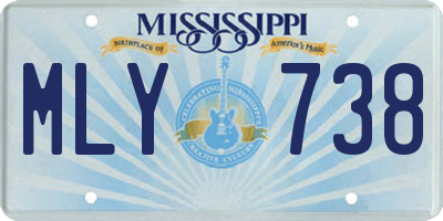 MS license plate MLY738