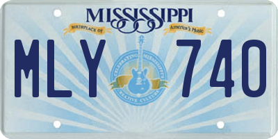 MS license plate MLY740