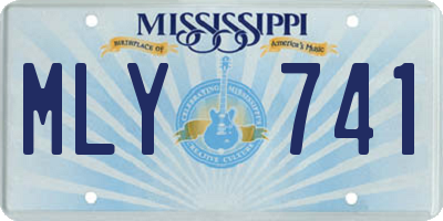 MS license plate MLY741