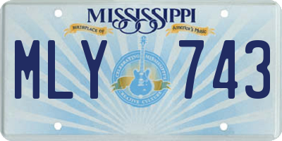 MS license plate MLY743