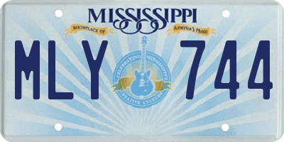 MS license plate MLY744