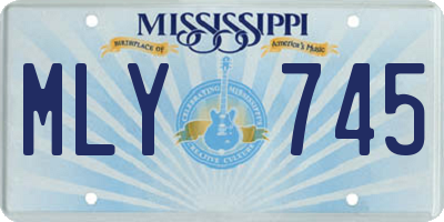 MS license plate MLY745