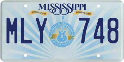 MS license plate MLY748