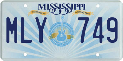 MS license plate MLY749
