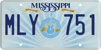 MS license plate MLY751