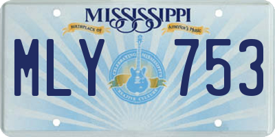 MS license plate MLY753