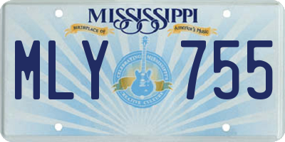 MS license plate MLY755