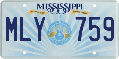MS license plate MLY759